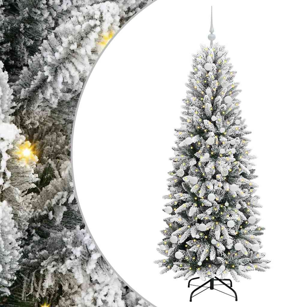 Artificial Christmas Tree with 300 LEDs White 73 x 73 x 180 cm
