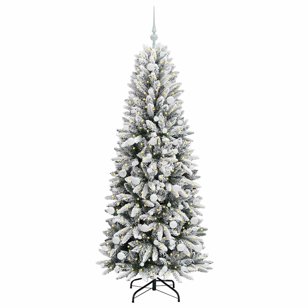 Artificial Christmas Tree with 300 LEDs White 73 x 73 x 180 cm