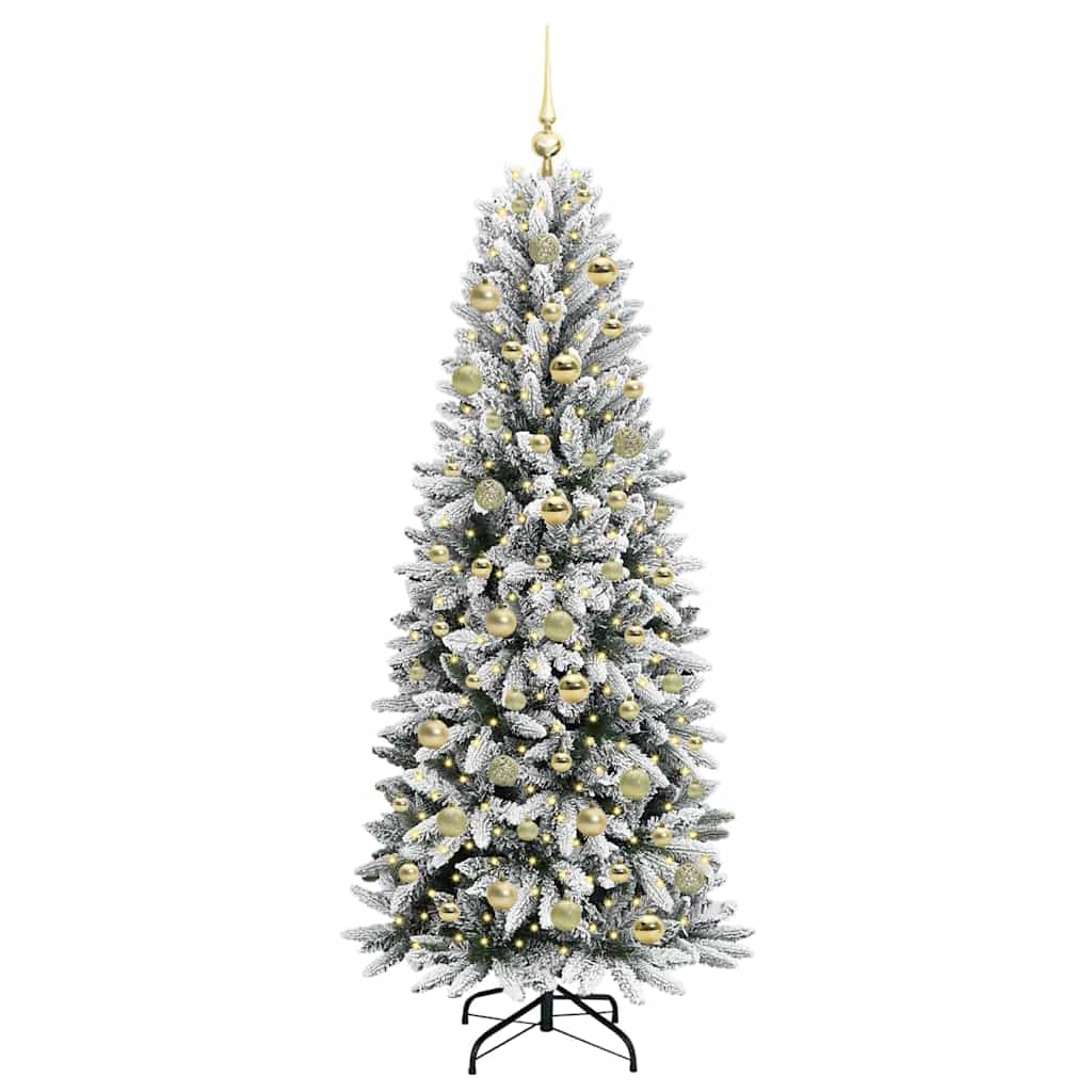 Artificial Christmas Tree with 300 LEDs White 73 x 73 x 180 cm