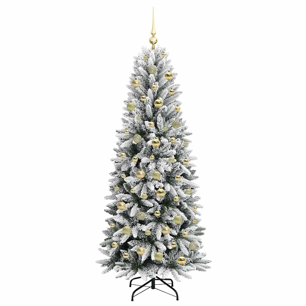Artificial Christmas Tree with 300 LEDs White 73 x 73 x 180 cm