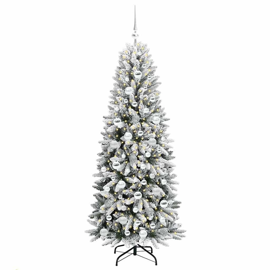 Artificial Christmas Tree with 300 LEDs White 73 x 73 x 180 cm