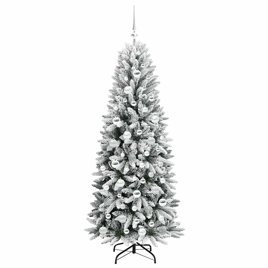 Artificial Christmas Tree with 300 LEDs White 73 x 73 x 180 cm