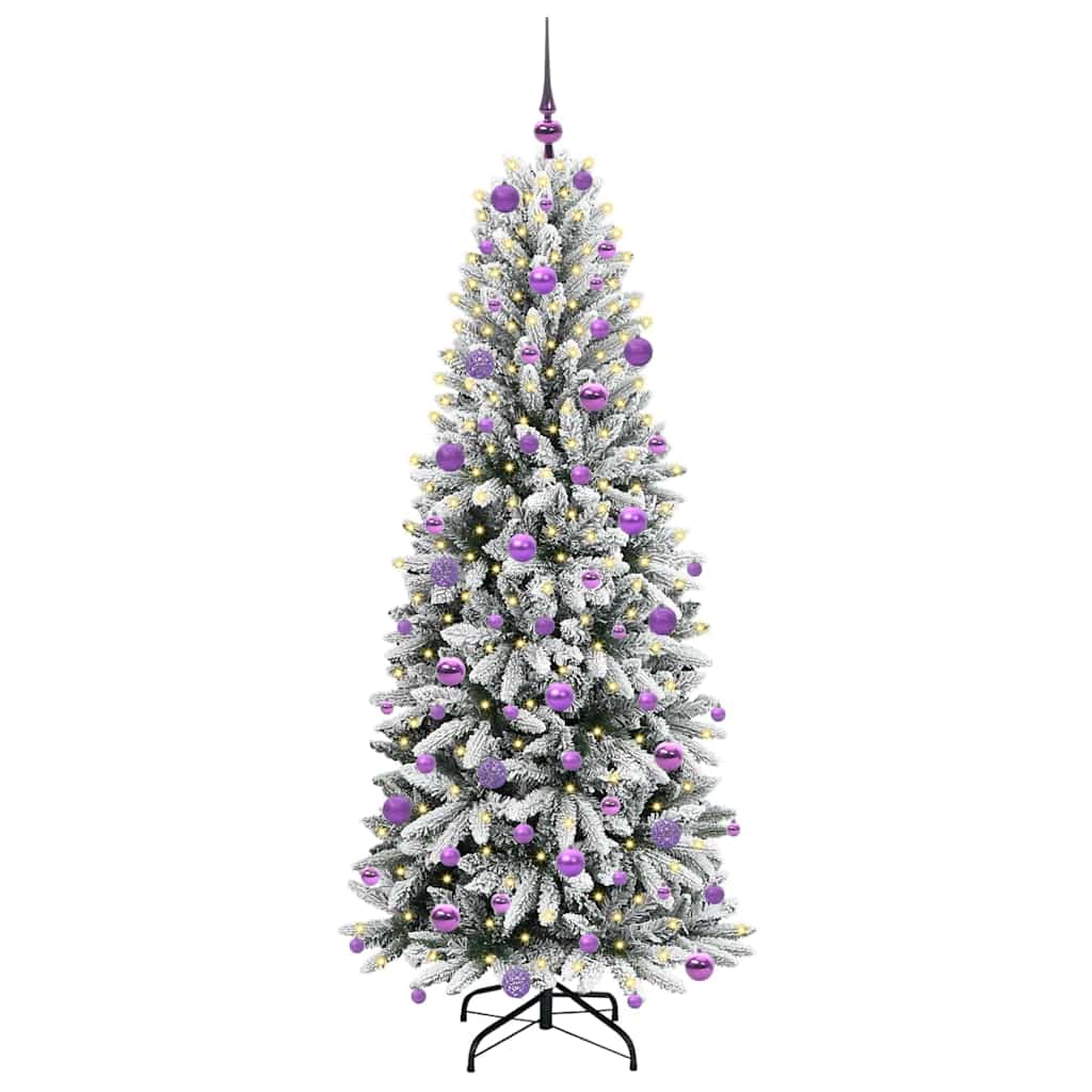Artificial Christmas Tree with 300 LEDs White 73 x 73 x 180 cm