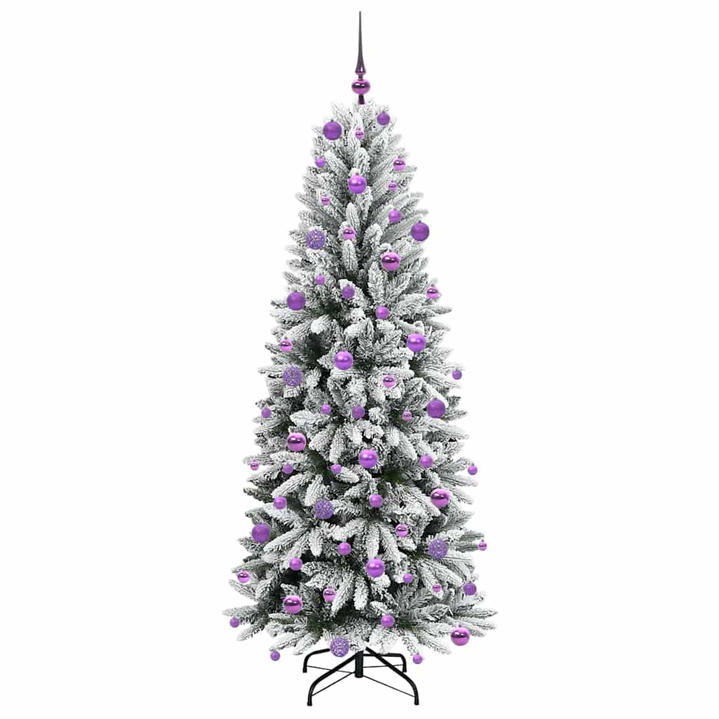Artificial Christmas Tree with 300 LEDs White 73 x 73 x 180 cm
