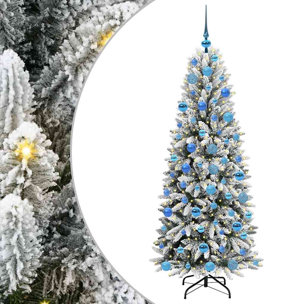 Artificial Christmas Tree with 300 LEDs White 73 x 73 x 180 cm