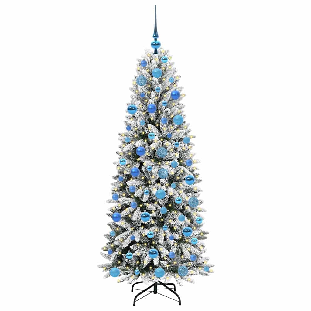 Artificial Christmas Tree with 300 LEDs White 73 x 73 x 180 cm