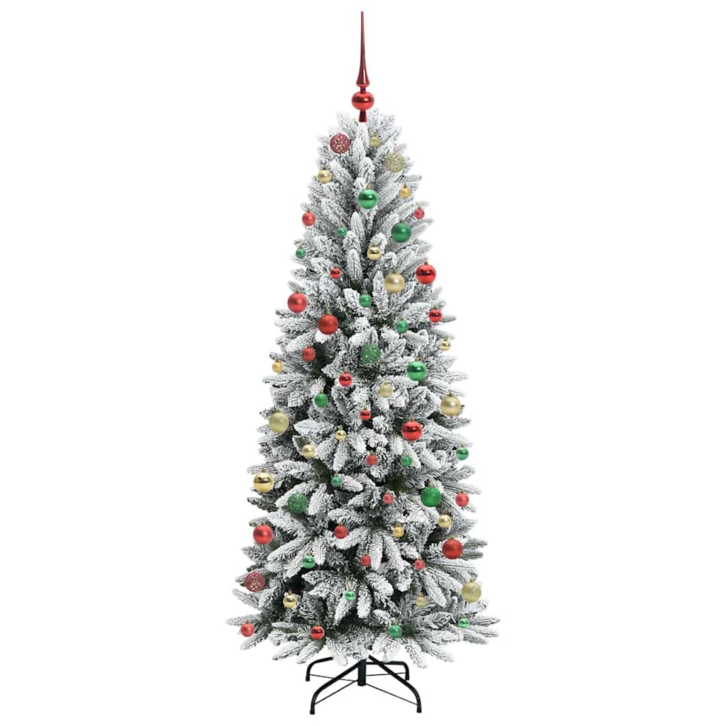 Artificial Christmas Tree with 300 LEDs White 73 x 73 x 180 cm