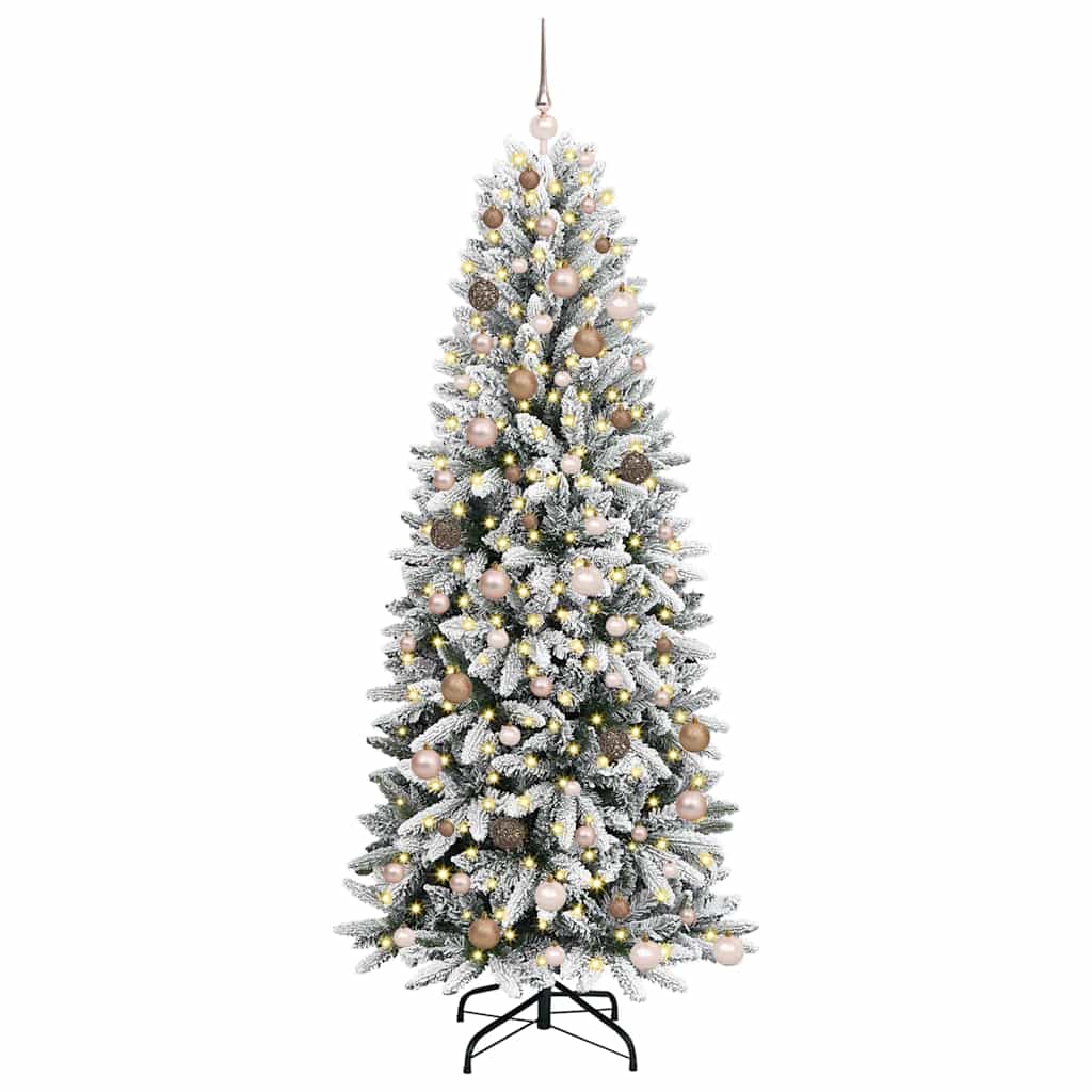 Artificial Christmas Tree with 300 LEDs White 78 x 78 x 210 cm