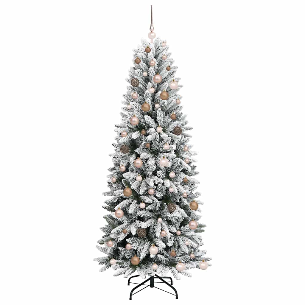 Artificial Christmas Tree with 300 LEDs White 78 x 78 x 210 cm