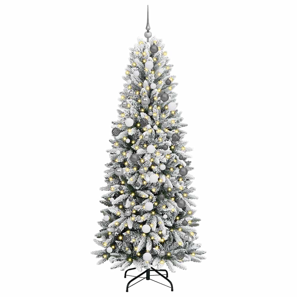 Artificial Christmas Tree with 300 LEDs White 78 x 78 x 210 cm