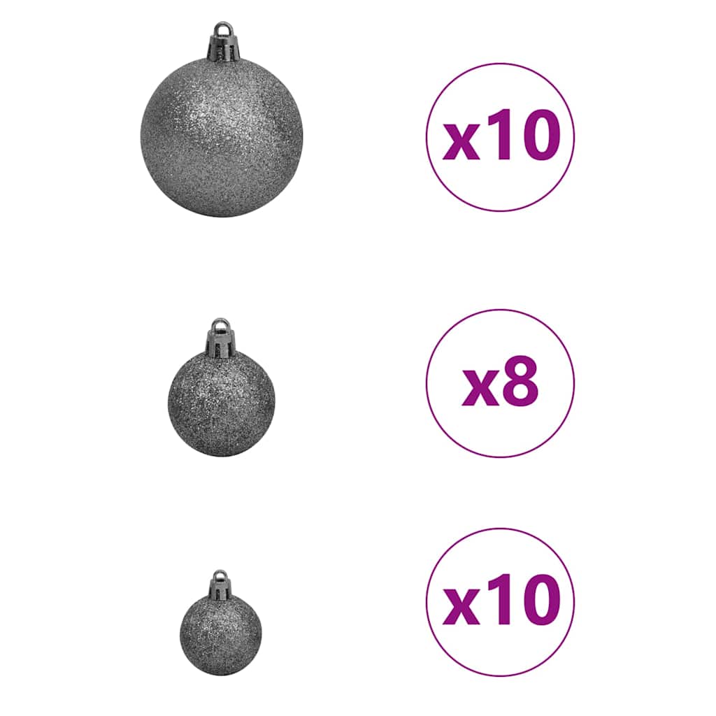 Artificial Christmas Tree with 300 LEDs White 78 x 78 x 210 cm