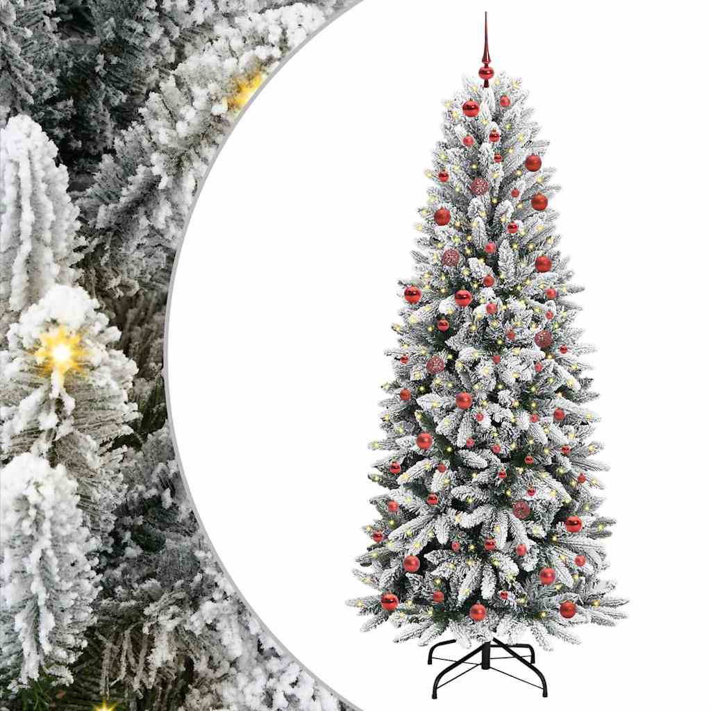 Artificial Christmas Tree with 300 LEDs White 78 x 78 x 210 cm
