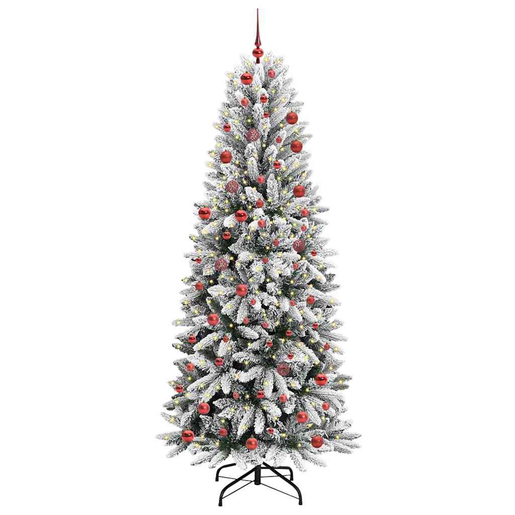 Artificial Christmas Tree with 300 LEDs White 78 x 78 x 210 cm