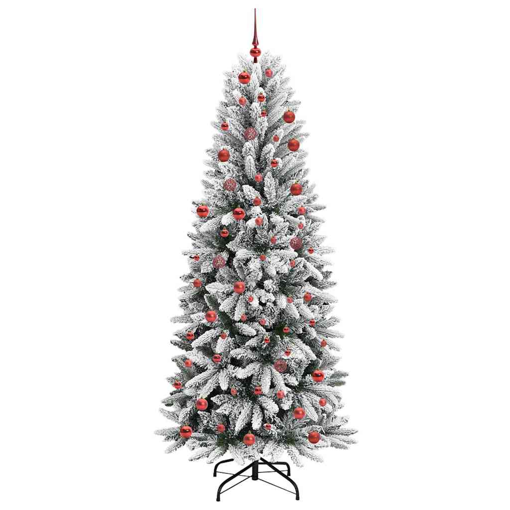 Artificial Christmas Tree with 300 LEDs White 78 x 78 x 210 cm