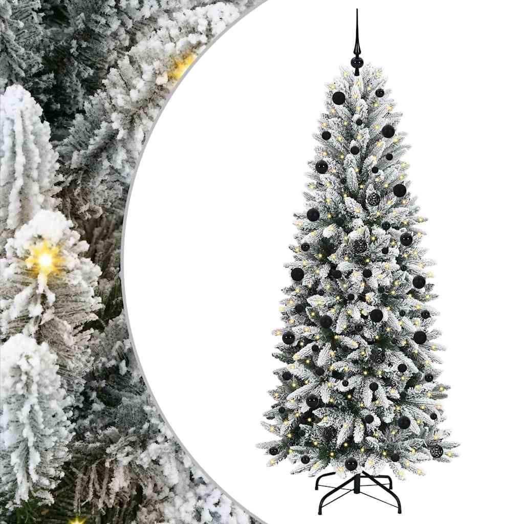Artificial Christmas Tree with 300 LEDs White 78 x 78 x 210 cm
