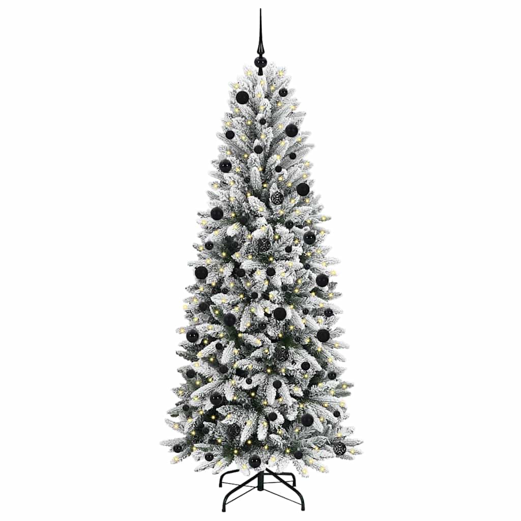 Artificial Christmas Tree with 300 LEDs White 78 x 78 x 210 cm