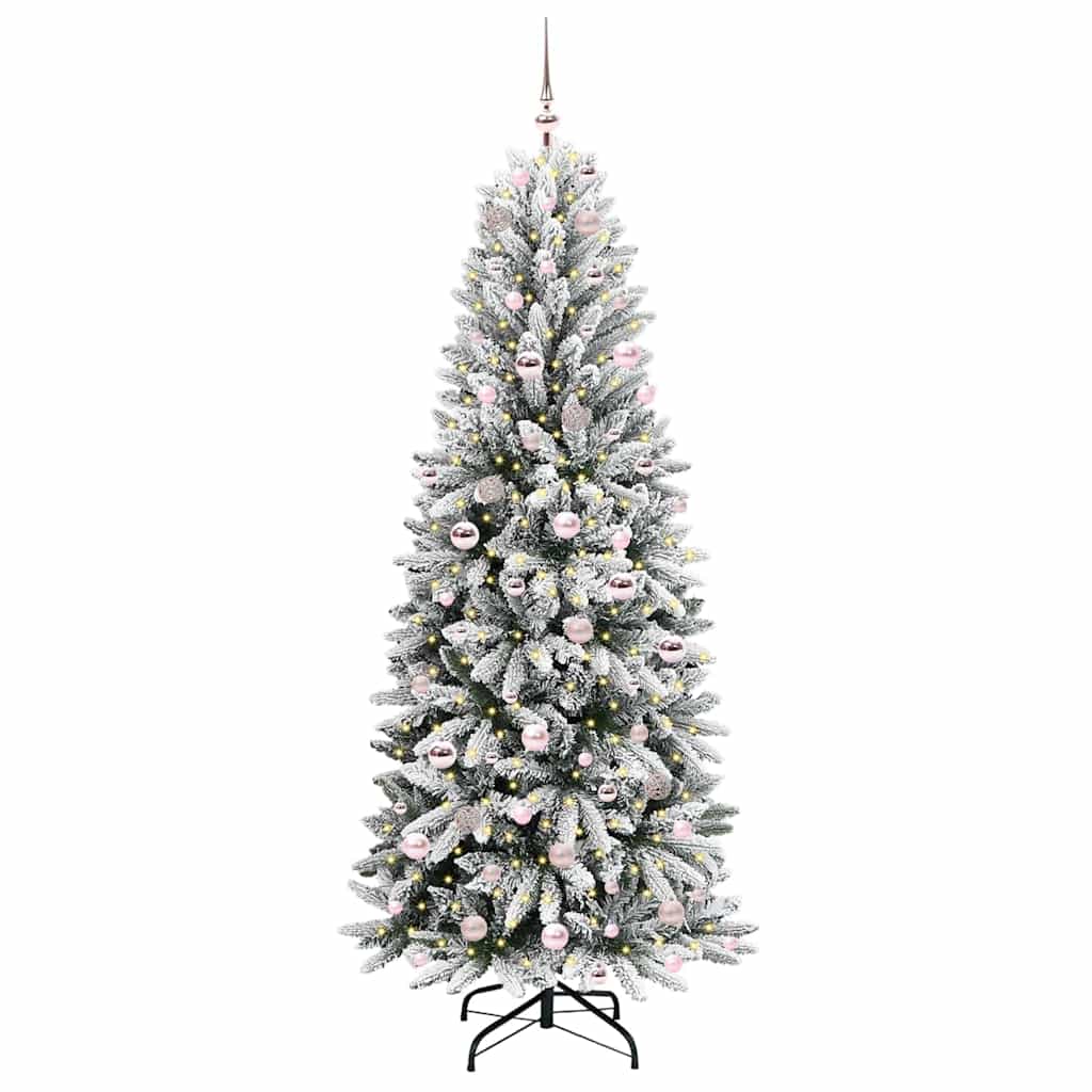 Artificial Christmas Tree with 300 LEDs White 78 x 78 x 210 cm