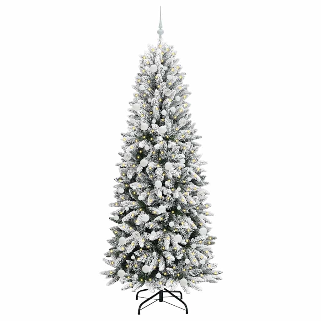 Artificial Christmas Tree with 300 LEDs White 78 x 78 x 210 cm