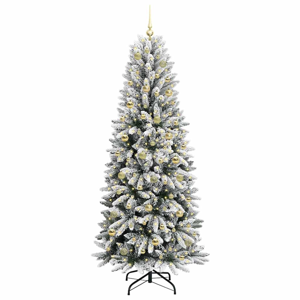 Artificial Christmas Tree with 300 LEDs White 78 x 78 x 210 cm