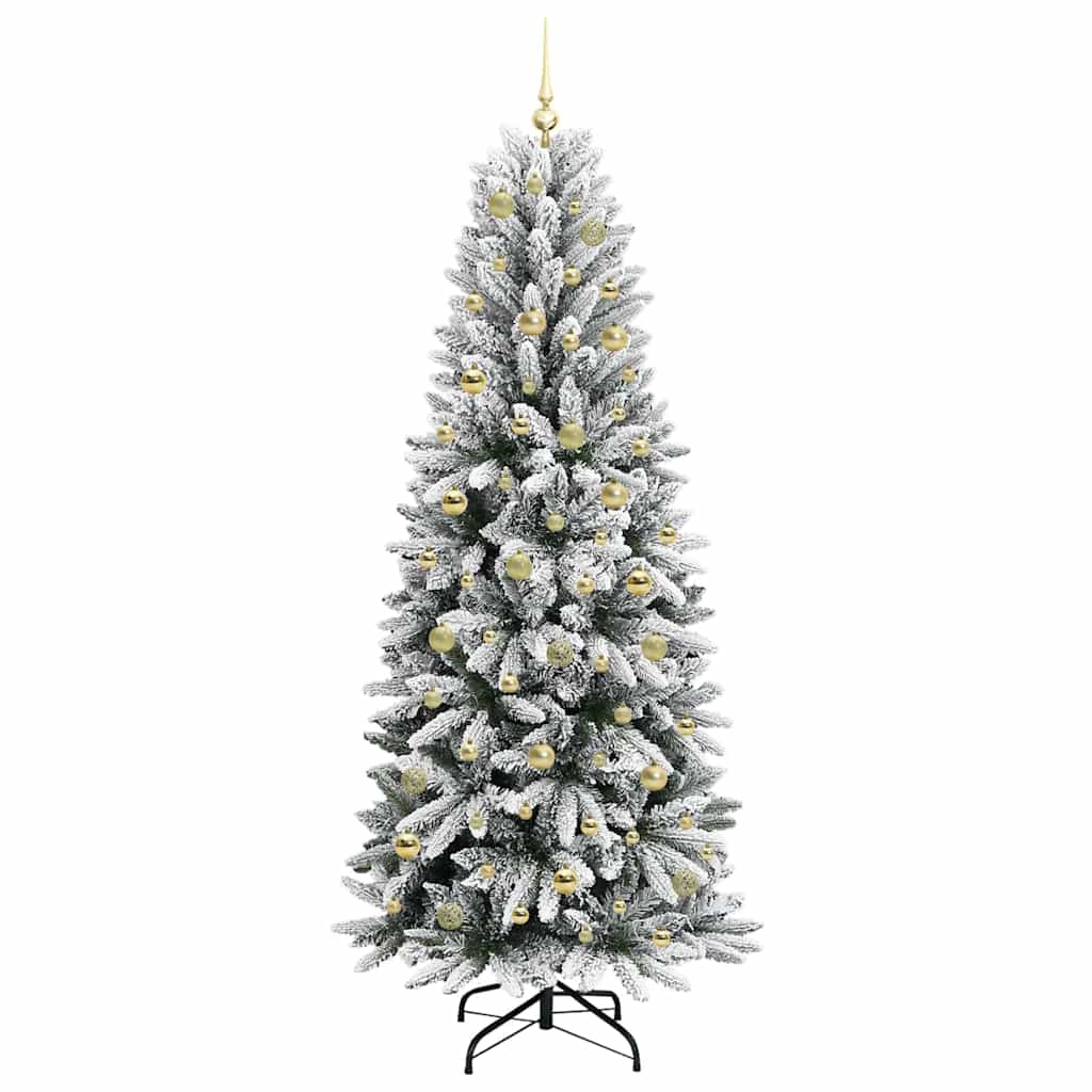 Artificial Christmas Tree with 300 LEDs White 78 x 78 x 210 cm