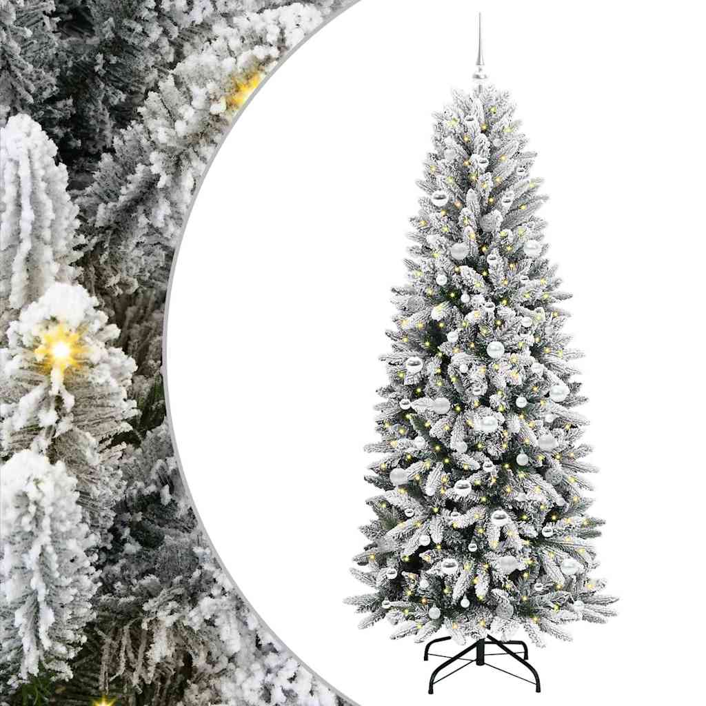 Artificial Christmas Tree with 300 LEDs White 78 x 78 x 210 cm