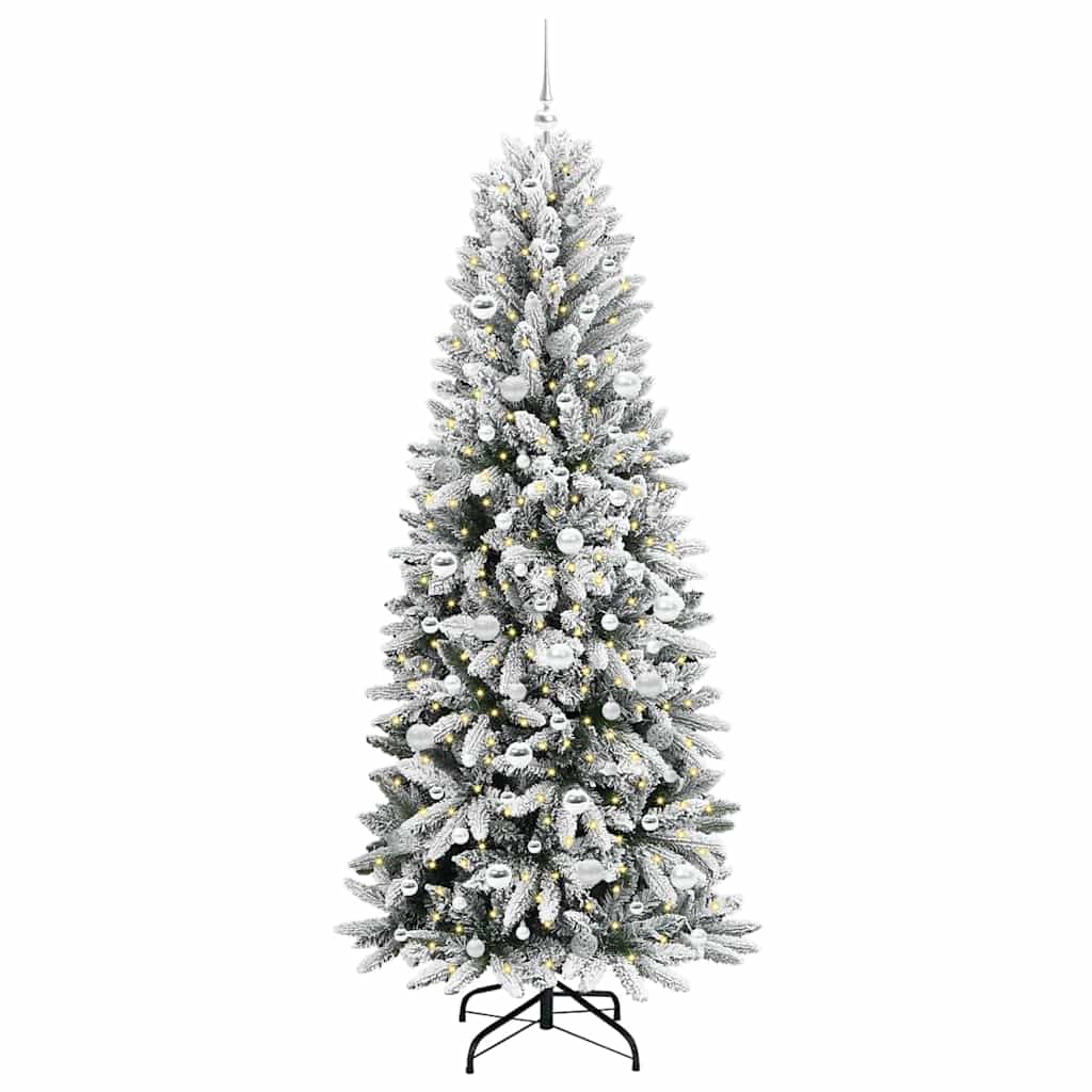 Artificial Christmas Tree with 300 LEDs White 78 x 78 x 210 cm