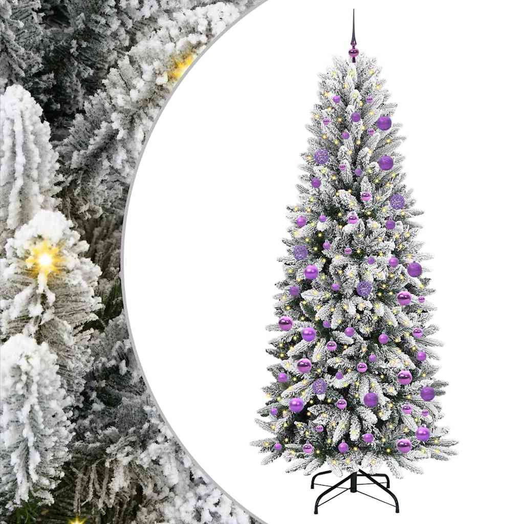 Artificial Christmas Tree with 300 LEDs White 78 x 78 x 210 cm