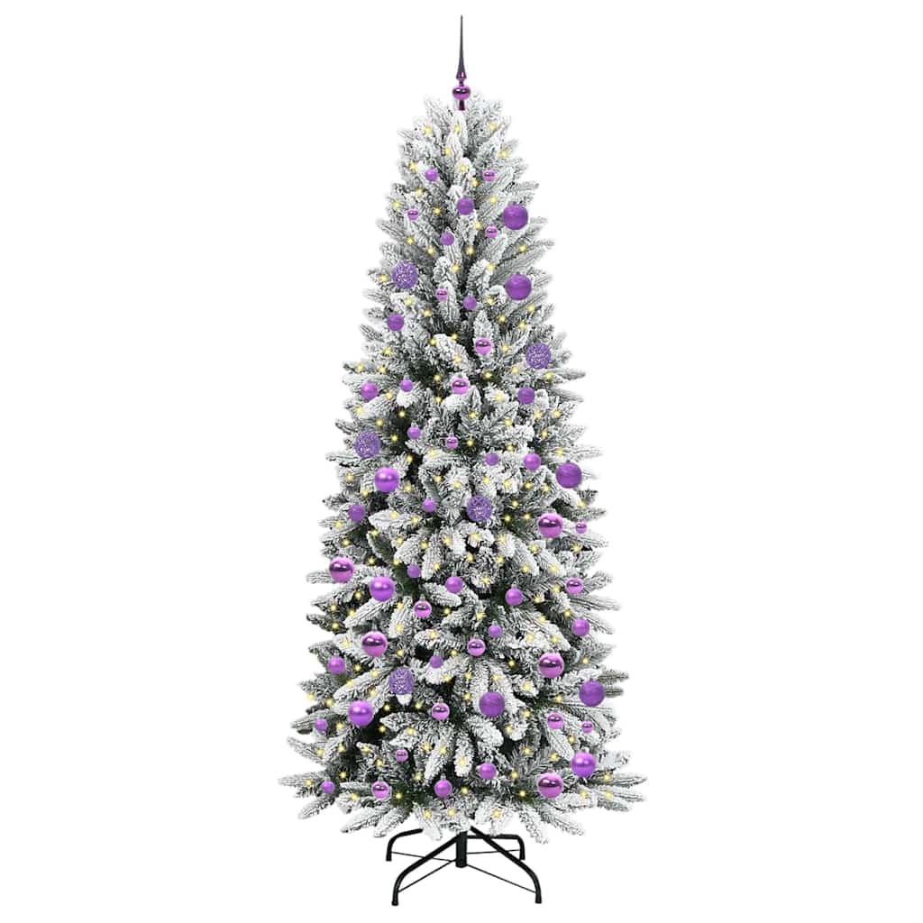 Artificial Christmas Tree with 300 LEDs White 78 x 78 x 210 cm
