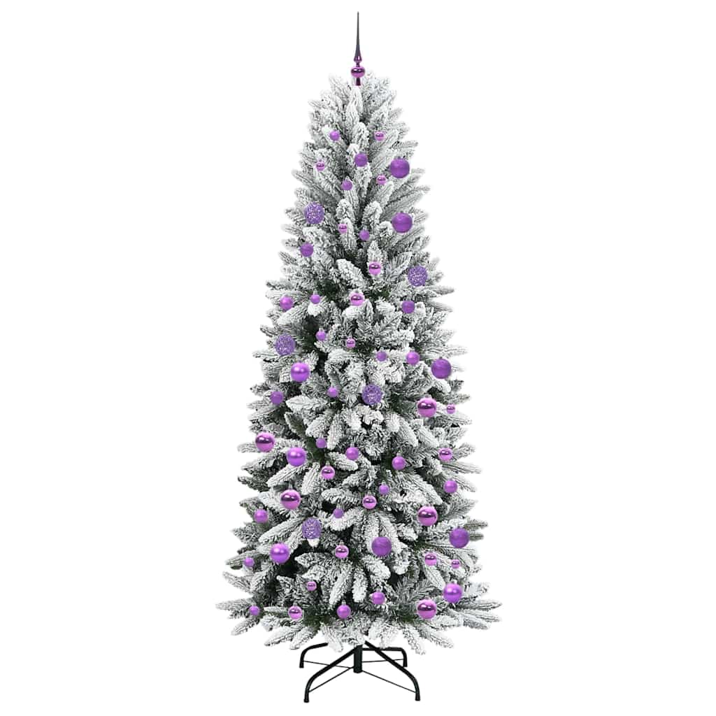 Artificial Christmas Tree with 300 LEDs White 78 x 78 x 210 cm