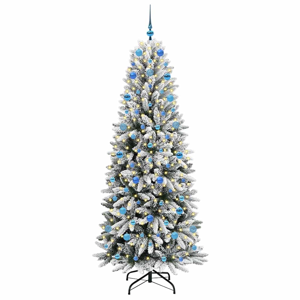 Artificial Christmas Tree with 300 LEDs White 78 x 78 x 210 cm