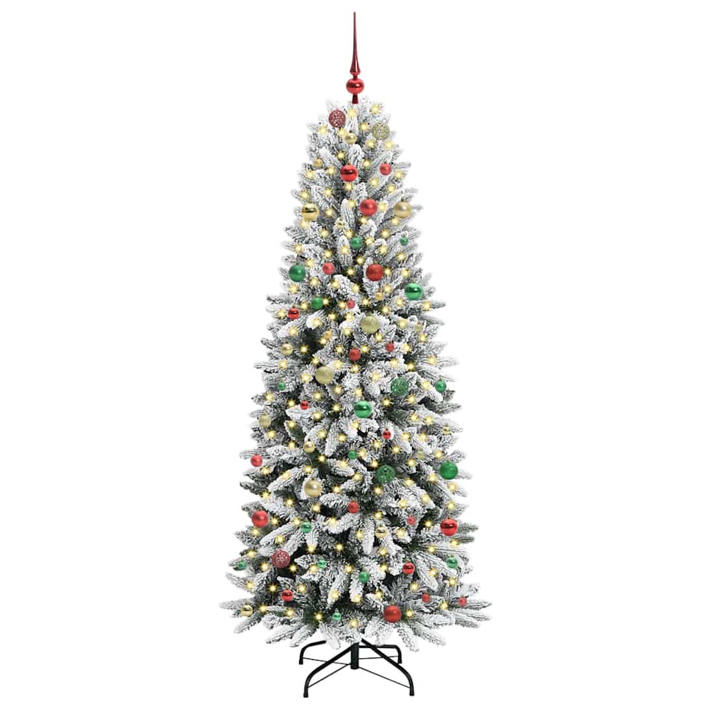 Artificial Christmas Tree with 300 LEDs White 78 x 78 x 210 cm