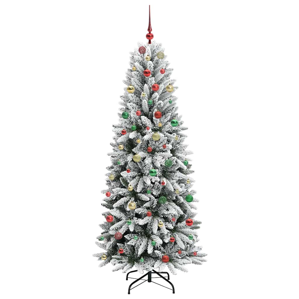 Artificial Christmas Tree with 300 LEDs White 78 x 78 x 210 cm