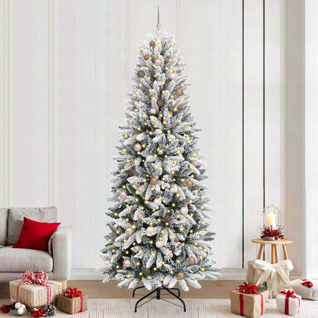 Artificial Christmas Tree with 300 LEDs White 93 x 93 x 240 cm