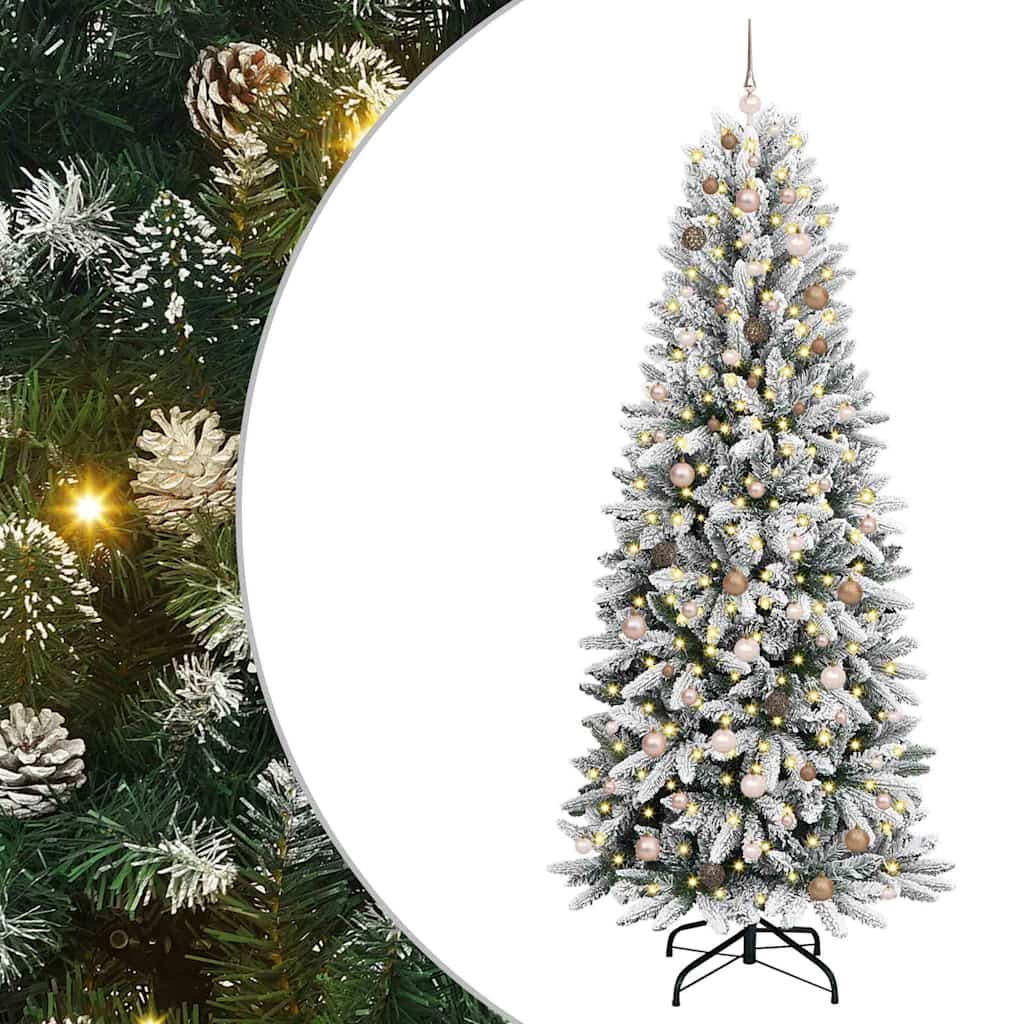 Artificial Christmas Tree with 300 LEDs White 93 x 93 x 240 cm