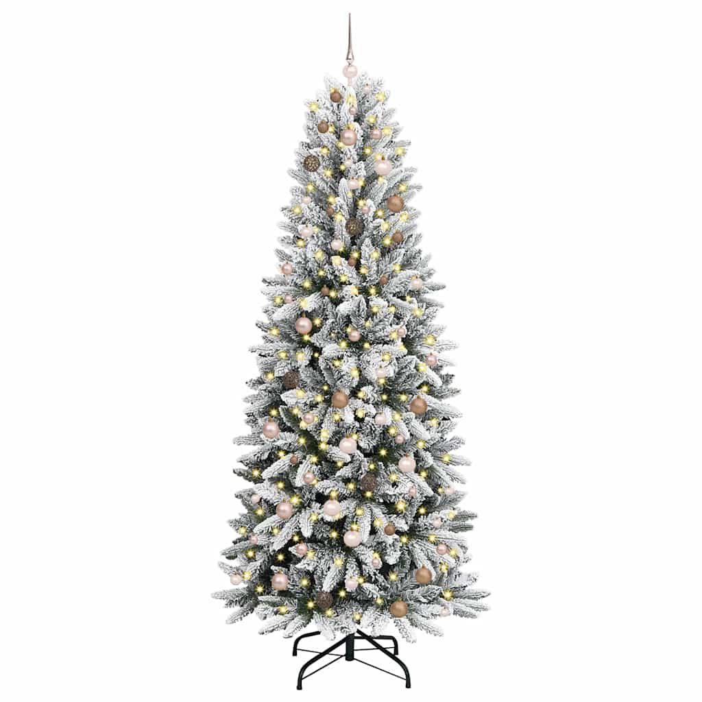 Artificial Christmas Tree with 300 LEDs White 93 x 93 x 240 cm