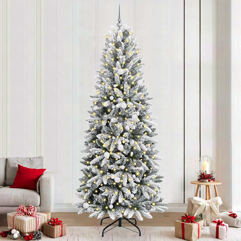 Artificial Christmas Tree with 300 LEDs White 93 x 93 x 240 cm