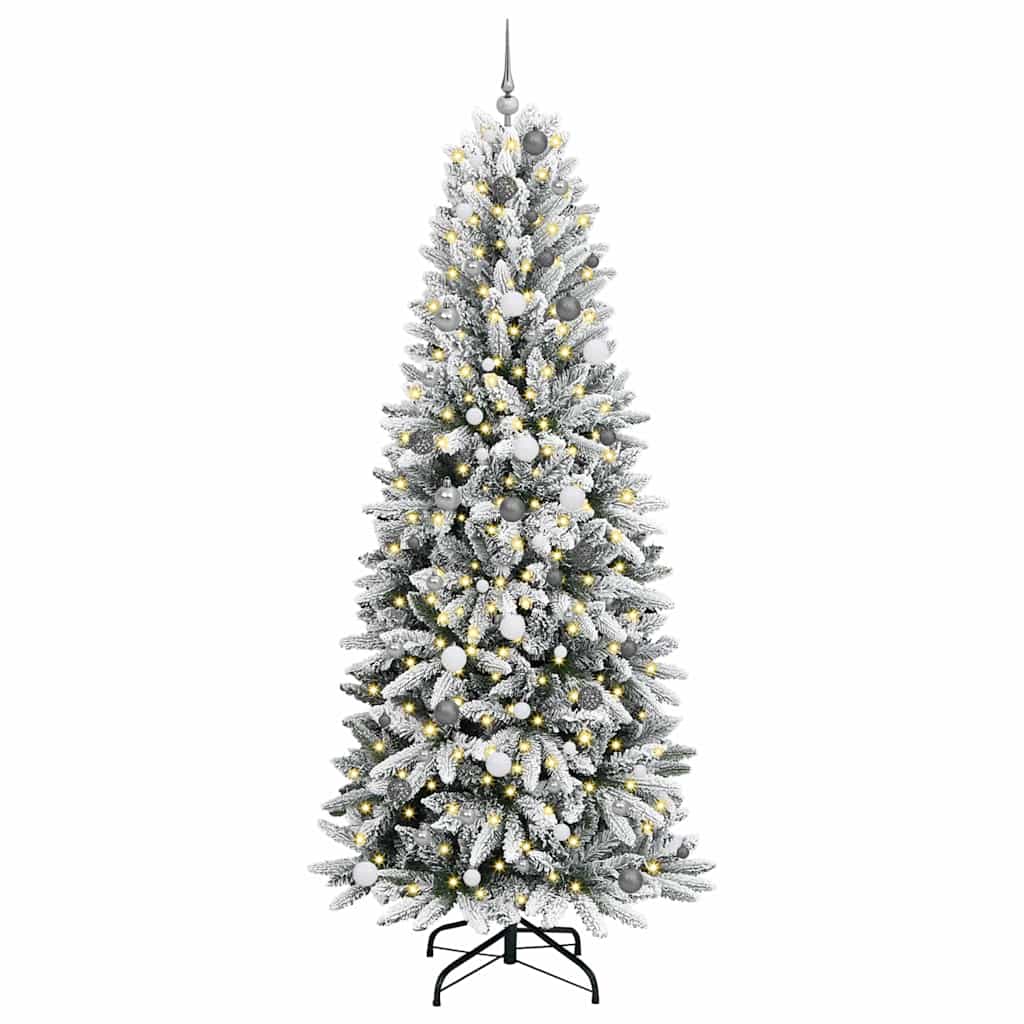Artificial Christmas Tree with 300 LEDs White 93 x 93 x 240 cm