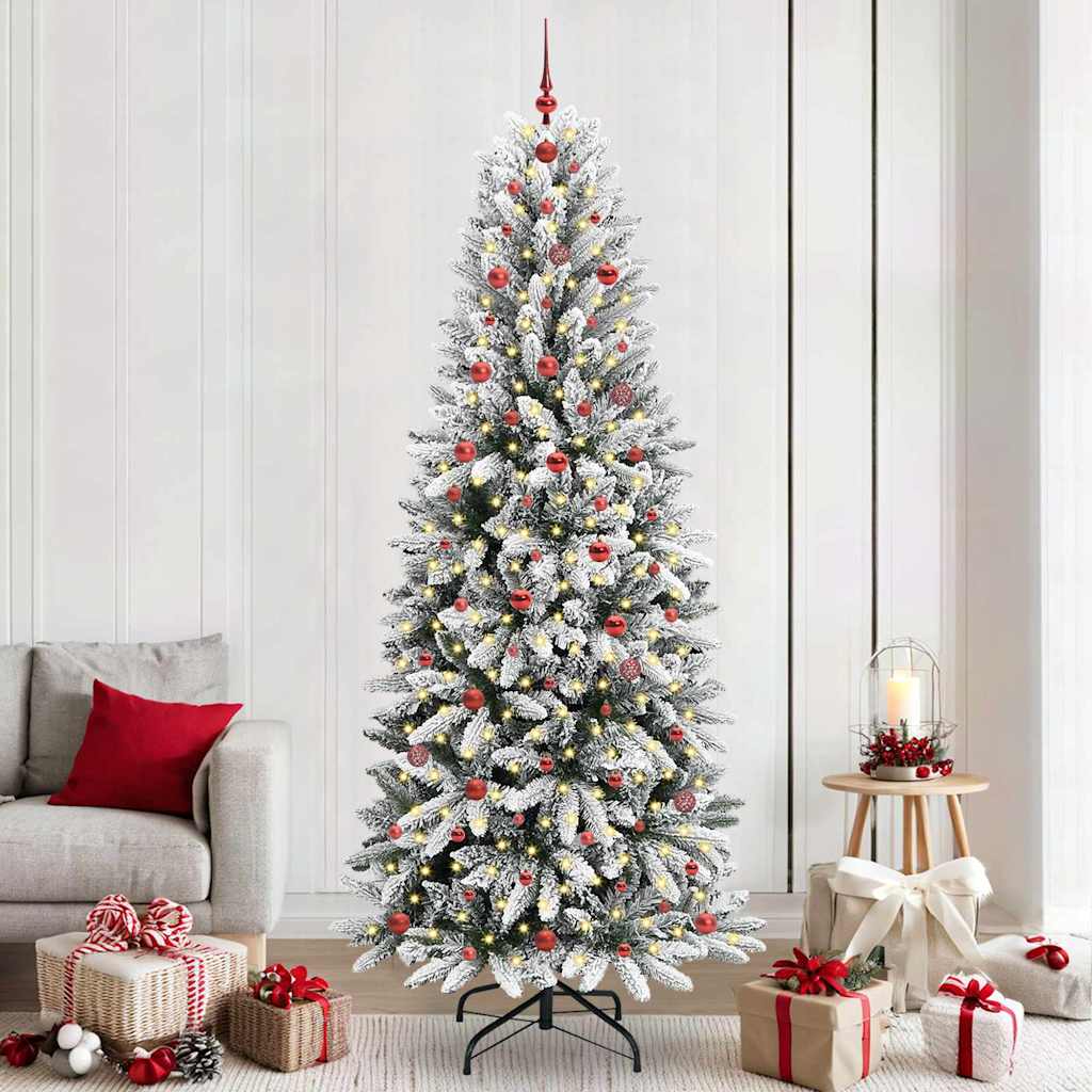 Artificial Christmas Tree with 300 LEDs White 93 x 93 x 240 cm