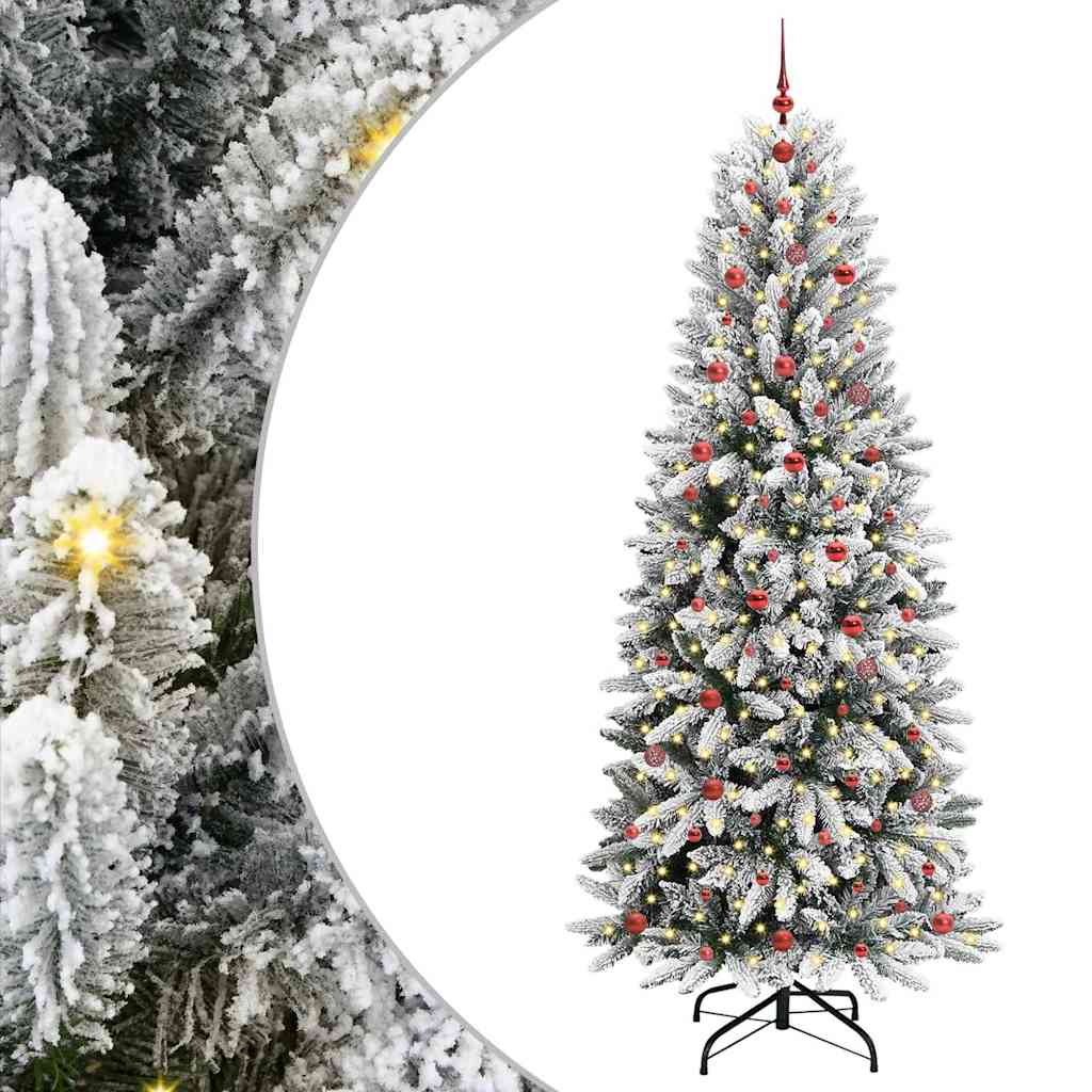 Artificial Christmas Tree with 300 LEDs White 93 x 93 x 240 cm