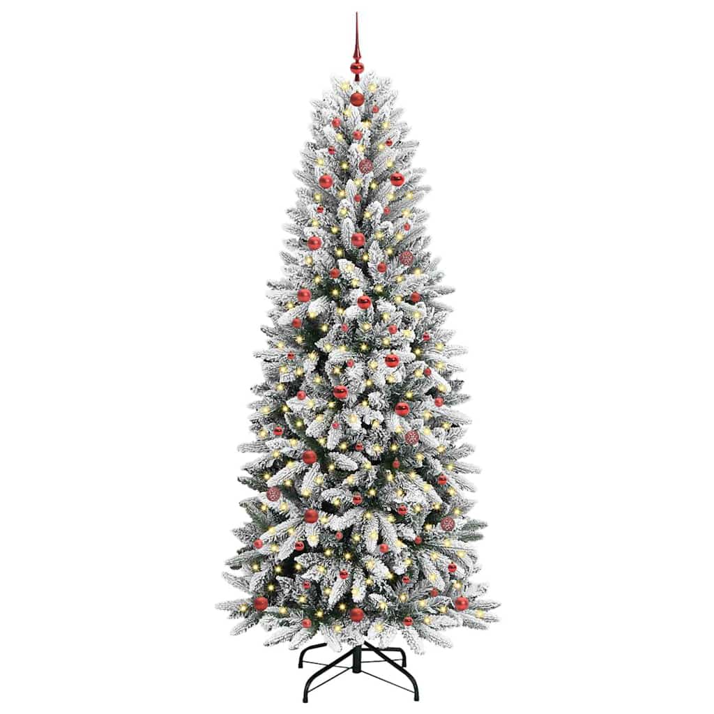 Artificial Christmas Tree with 300 LEDs White 93 x 93 x 240 cm