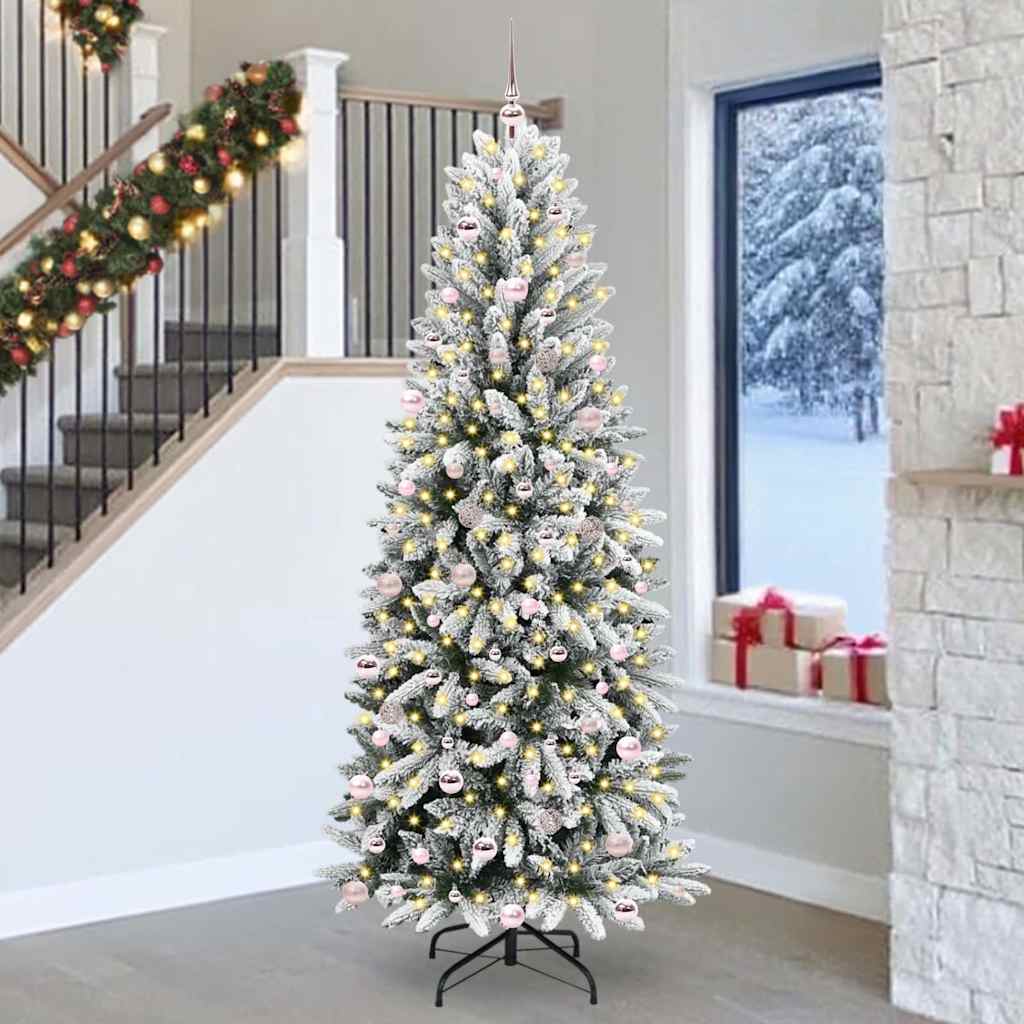 Artificial Christmas Tree with 300 LEDs White 93 x 93 x 240 cm