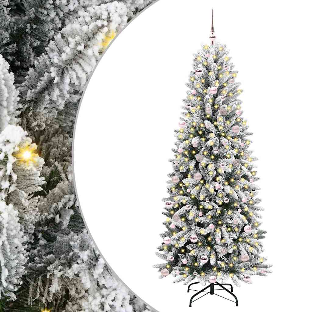Artificial Christmas Tree with 300 LEDs White 93 x 93 x 240 cm