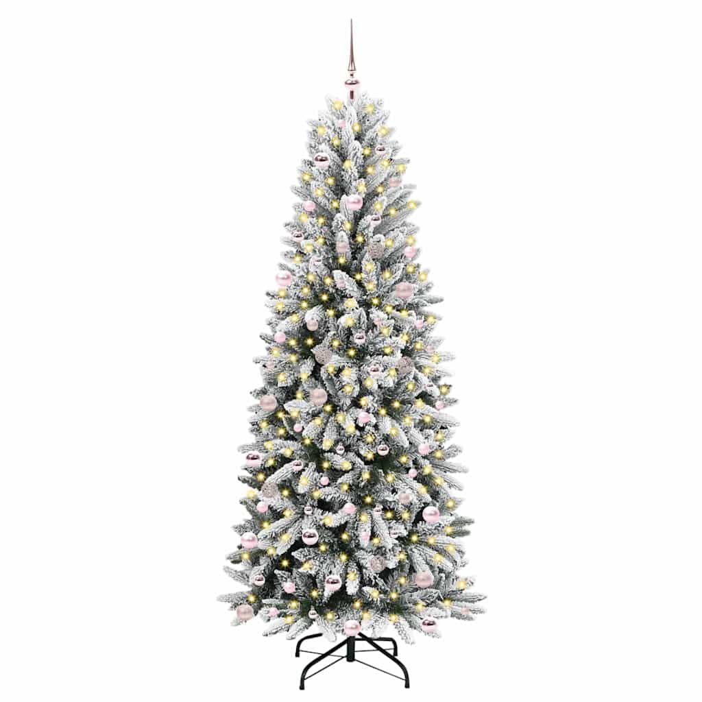 Artificial Christmas Tree with 300 LEDs White 93 x 93 x 240 cm