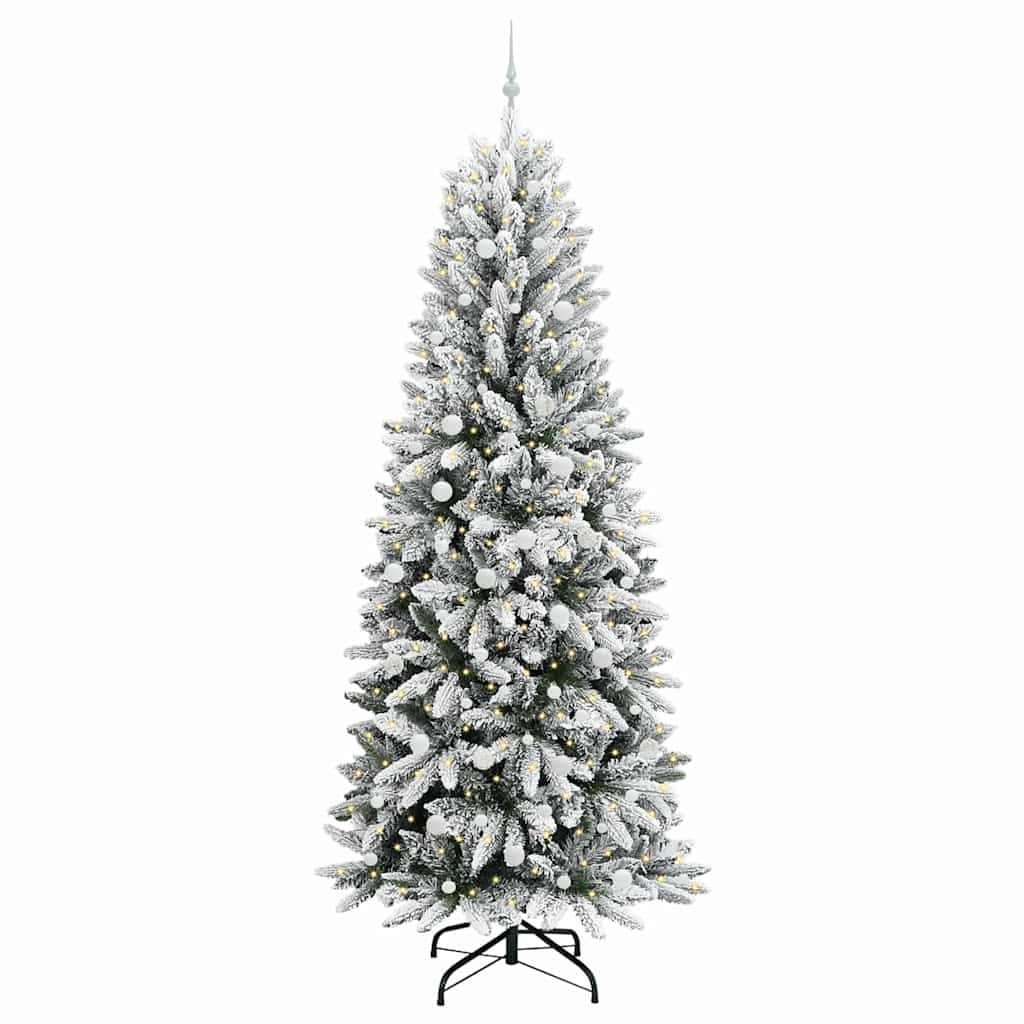 Artificial Christmas Tree with 300 LEDs White 93 x 93 x 240 cm