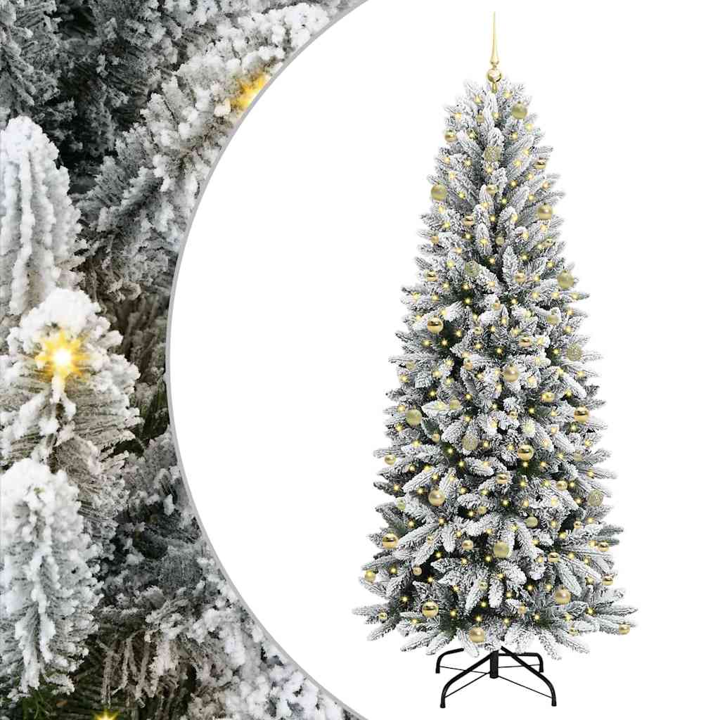 Artificial Christmas Tree with 300 LEDs White 93 x 93 x 240 cm