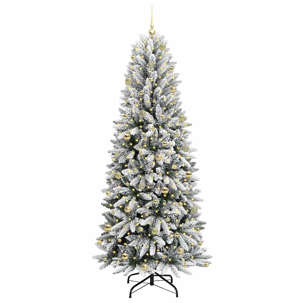 Artificial Christmas Tree with 300 LEDs White 93 x 93 x 240 cm