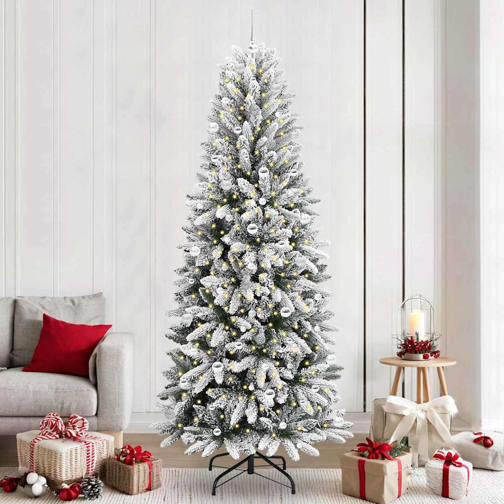 Artificial Christmas Tree with 300 LEDs White 93 x 93 x 240 cm