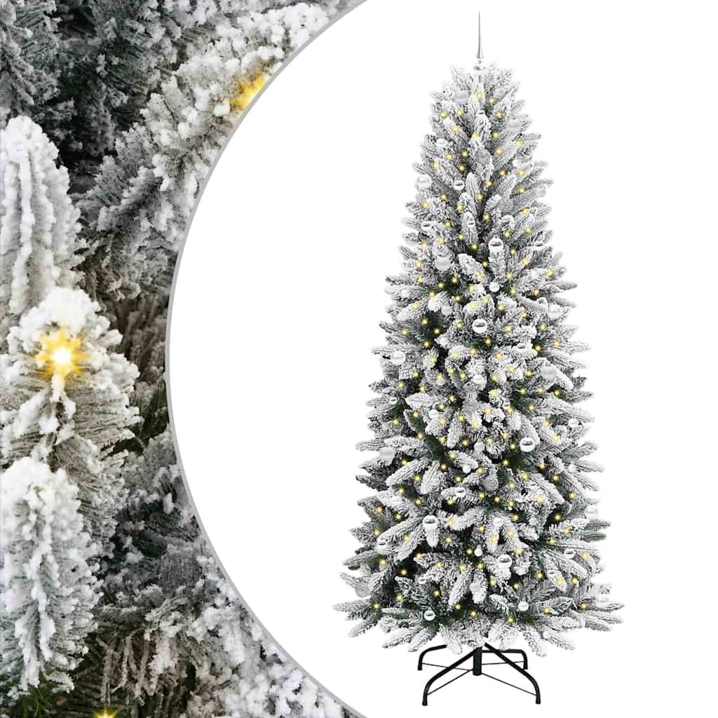 Artificial Christmas Tree with 300 LEDs White 93 x 93 x 240 cm
