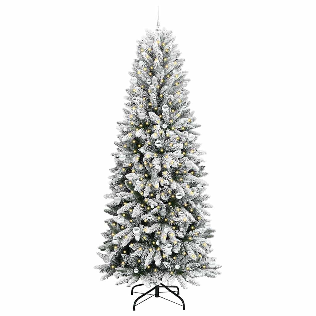 Artificial Christmas Tree with 300 LEDs White 93 x 93 x 240 cm