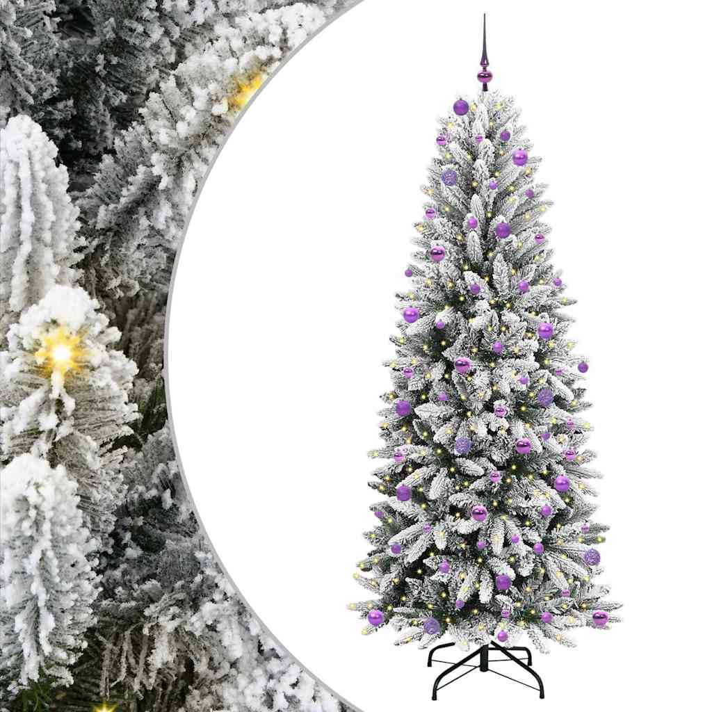 Artificial Christmas Tree with 300 LEDs White 93 x 93 x 240 cm